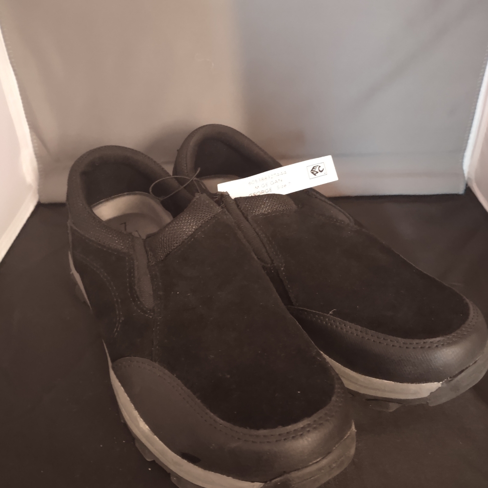 George Men's Black Slip-On Shoes